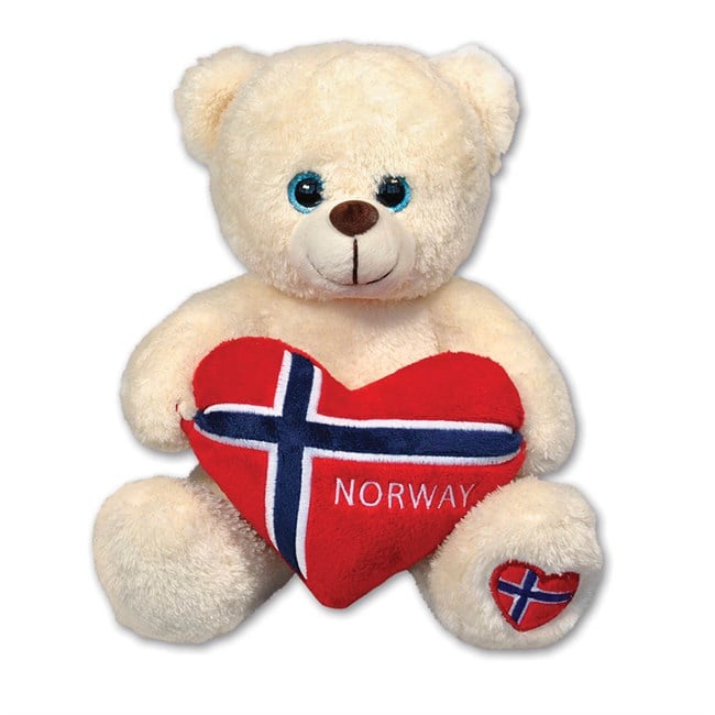 Stor bamse med Norgehjerte