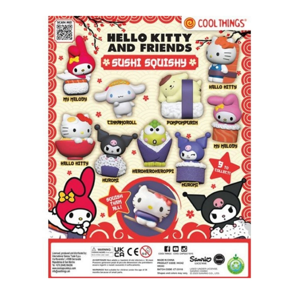 Hello Kitty og venner. SUSHI SQUISHY Overraskelse