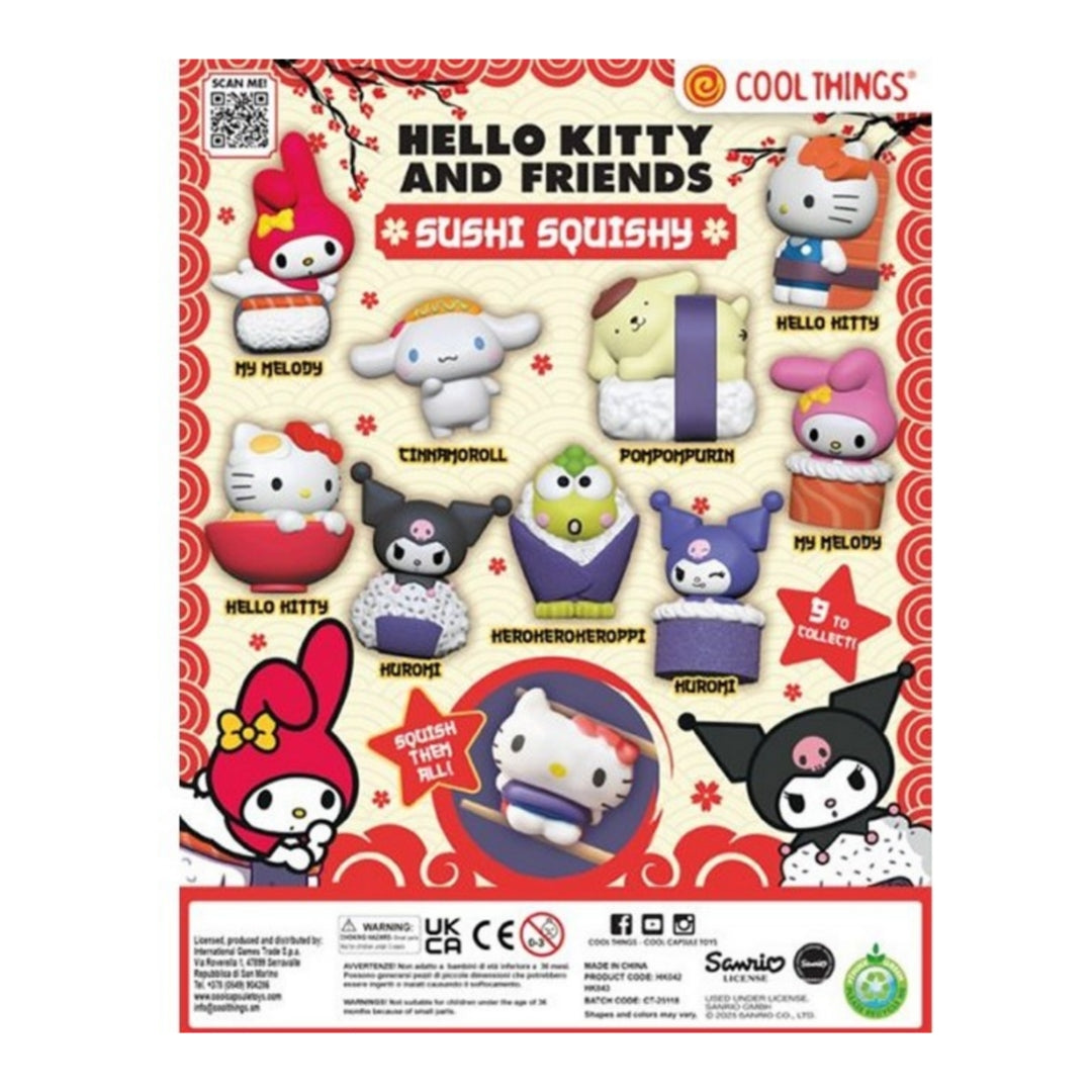 Hello Kitty og venner. SUSHI SQUISHY Overraskelse