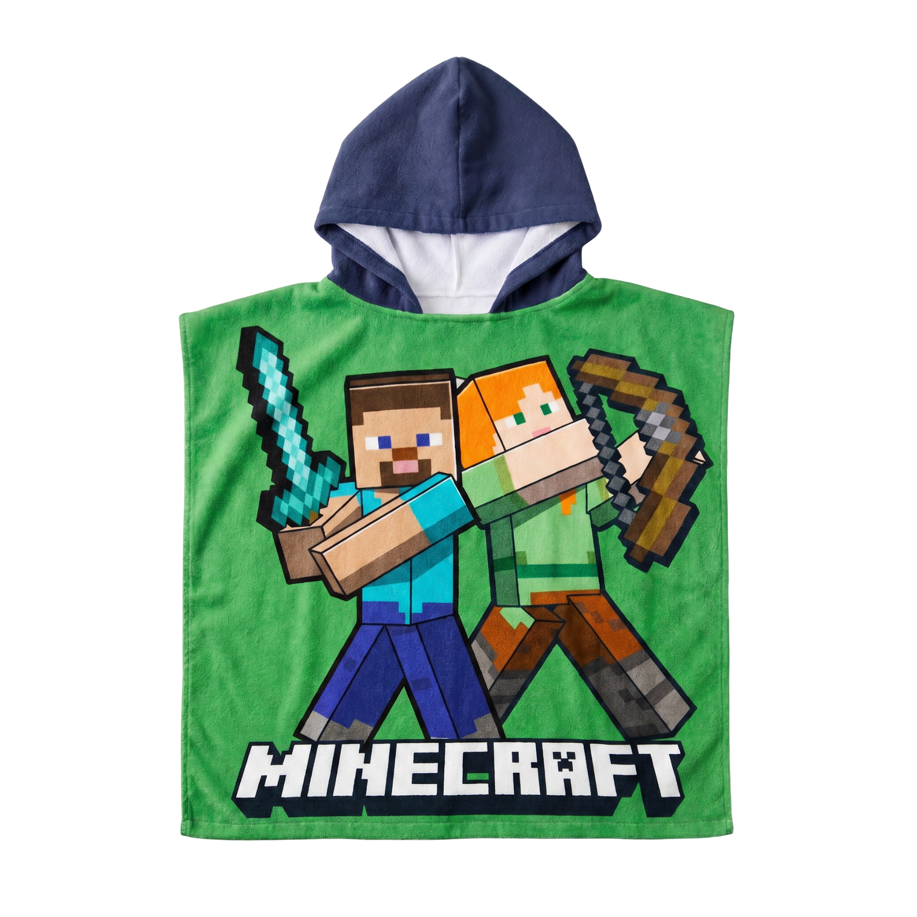 Minecraft poncho 5-8 år